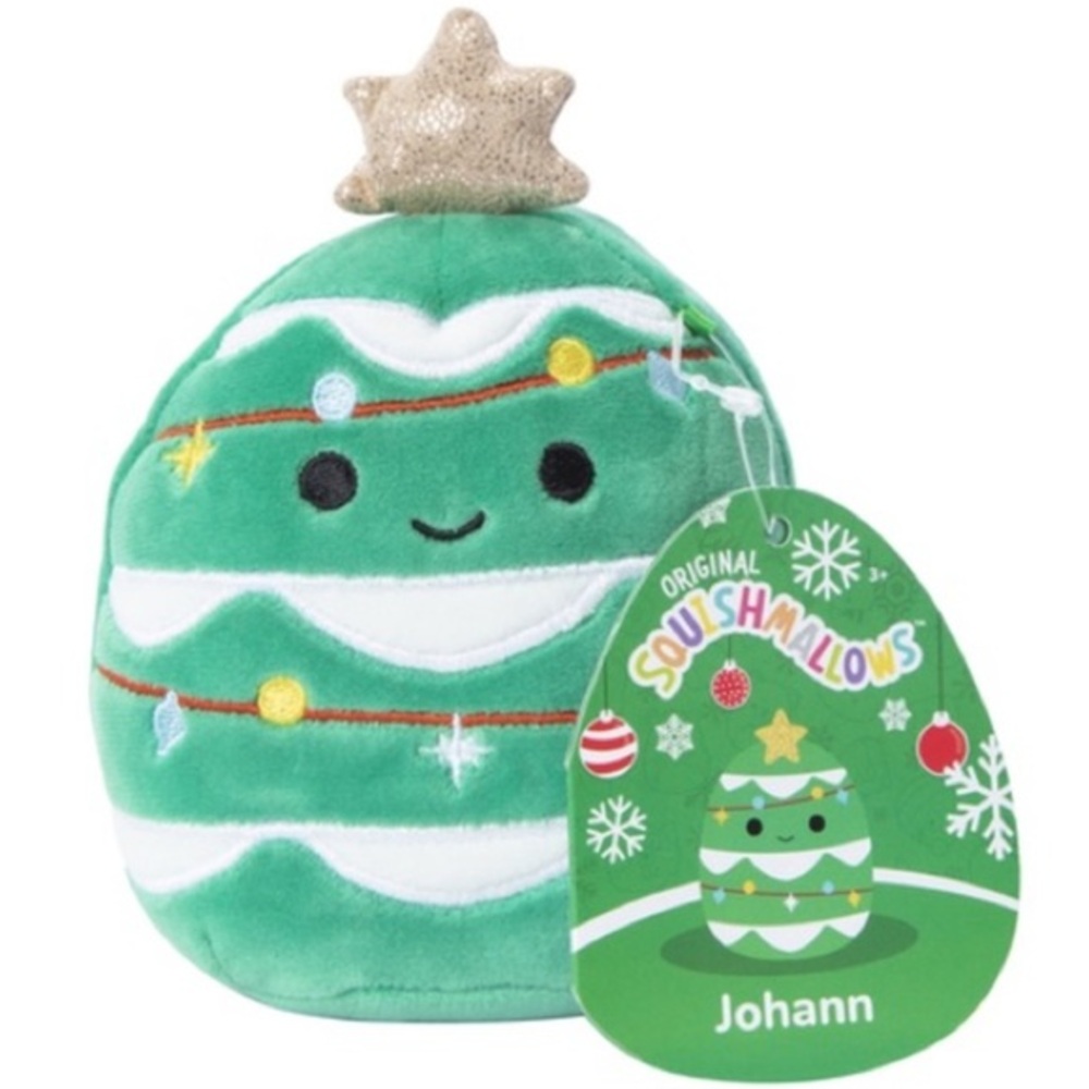 Squishmallows Johann Festive Christmas Tree Plush NWT